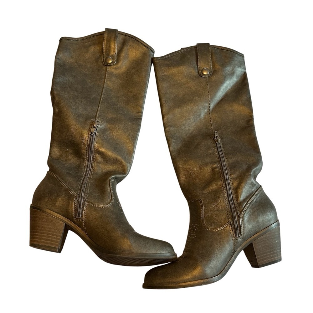 Mossimo Boots Brown Knee-High Cowgirl Rodeo Western Size 7.5